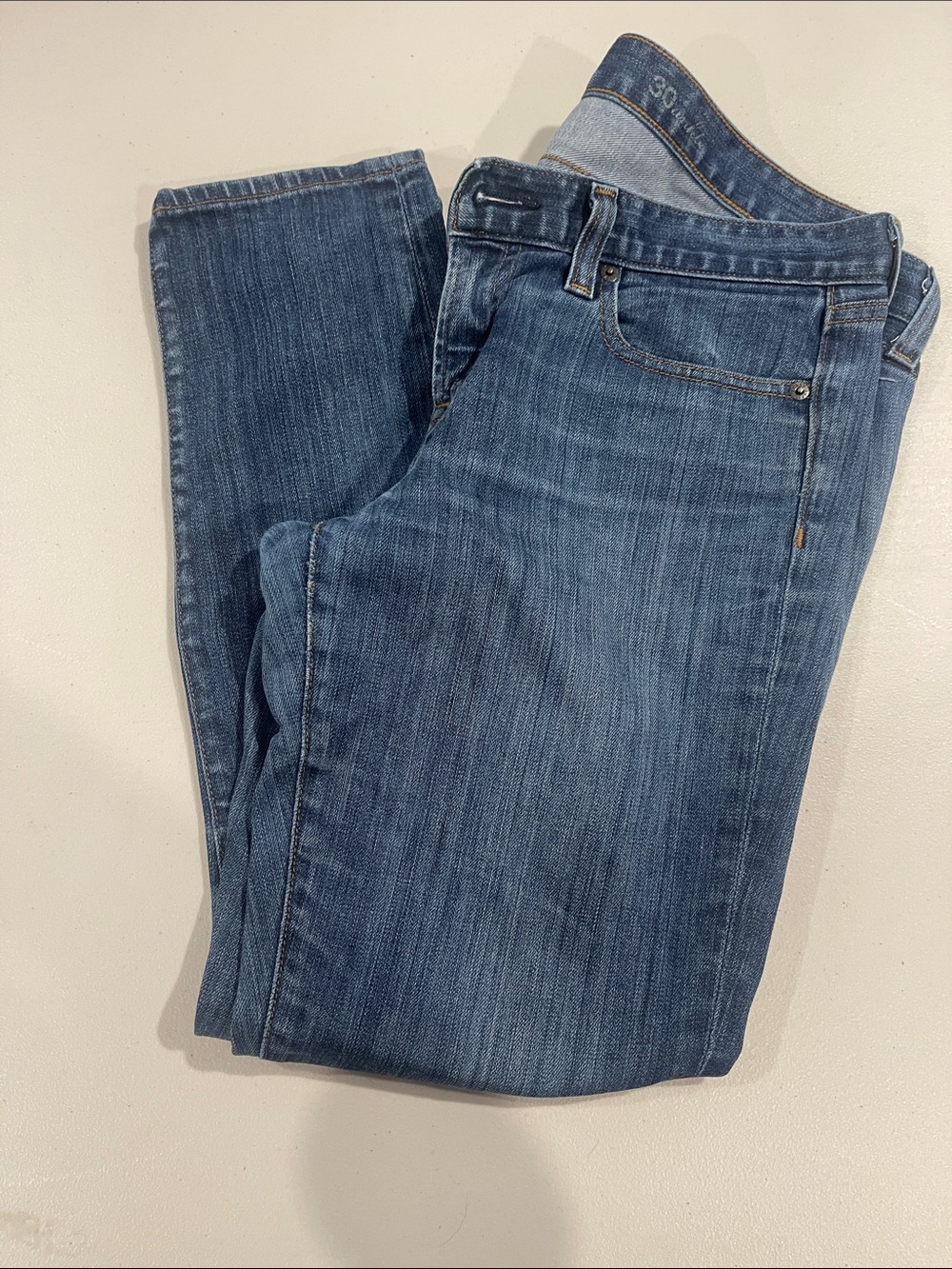 J. Crew Straight Leg Jeans in Medium Blue Wash